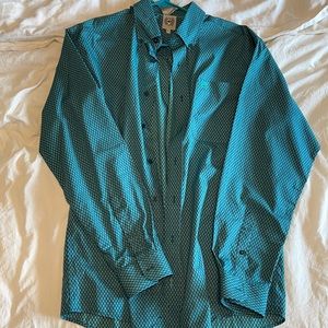 Cinch Men’s Teal Dress Shirt Only Worn Once